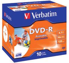 DVD+R e DVD+RW Codice Descrizione Velocità 1-2 3+ 13-72-089 Spindle 10 DVD+R