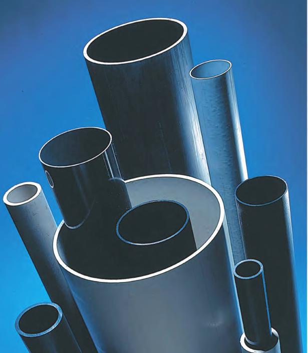 TUBAZIONI Nella linea di ventilazione della HÜRNER ITALIA SRL i tubi rigidi sono disponibili, per tutti i materiali, in esecuzione estrusa o costruiti per formatura da lastre estruse.