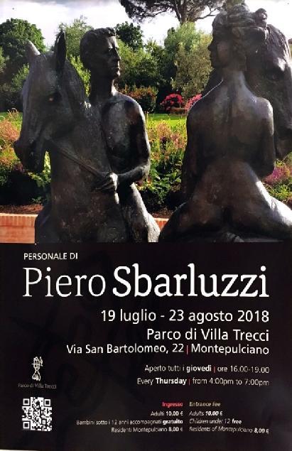 MOSTRA PERSONALE DI PIERO SBARLUZZI Montepulciano, Fino al 23 agosto 2018 In mostra l artista
