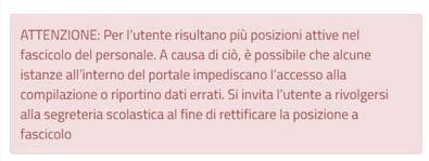 All accesso, il sistema effettua un controllo di congruenza tra i dati dell utente operante e i dati anagrafici dell eventuale posizione lavorativa del Fascicolo del personale.