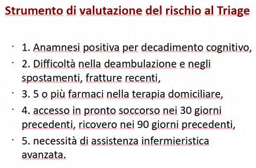 Questonari autosomministrat o somministrat dagli infermieri richiedono solo n min to per la compilazione, Il punteggio varia da 0 a 6 (0= basso rischio, 6= alto