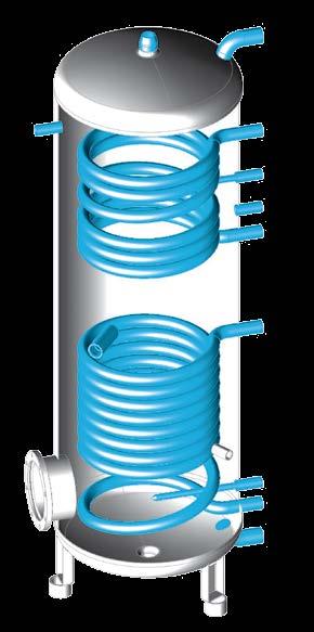 Dotati di diversi scambiatori di calore disponibili in svariate dimensioni, gli accumulatori possono essere collegati a differenti sistemi di riscaldamento, grazie alla loro flessibilità d utilizzo