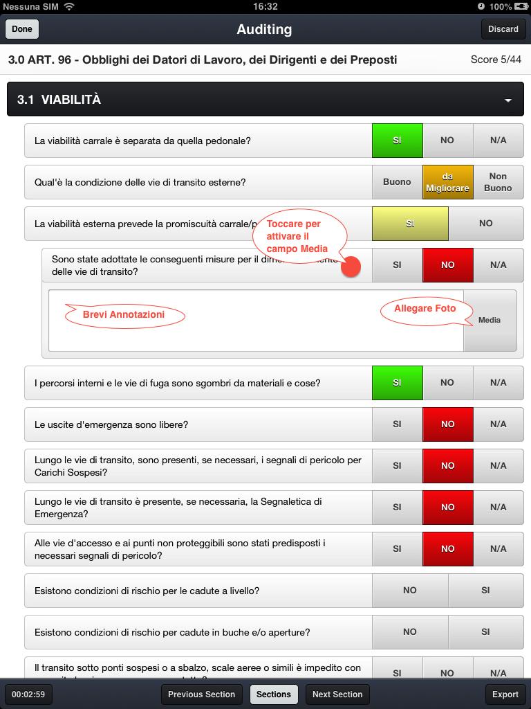 3. Art. 96 - Obblighi dei Datori di Lavoro, Dirigenti e Preposti. Questa sezione è suddivisa nelle seguenti sette categorie: 3.1 Viabilità 3.2 Recinzioni ed accessi 3.