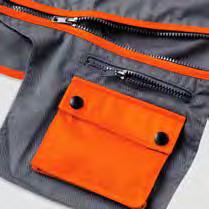 grigio - arancio chiusura con cerniera tasca a soffietto con pattina tasca