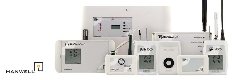 PRODOTTI HANWELL: sistemi di monitoraggio wireless via radiofrequenza Sistemi di monitoraggio di temperatura, UR, CO 2, deltap, LUX con trasmissione dati in tempo reale via radiofrequenza (434.