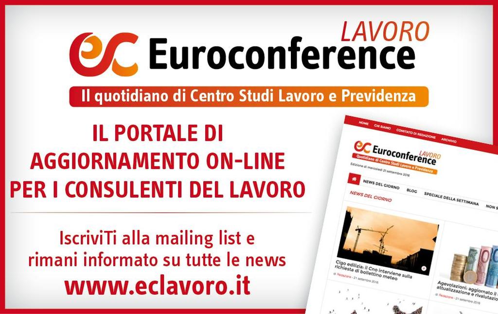 EDITORE E PROPRIETARIO Gruppo Euroconference Spa Via E.