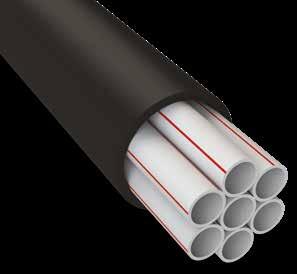 Il tubo di protezione in HDPE rende il sistema flessibile e resistente per essere posato in trincea o con tecniche no-dig. 13