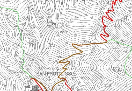 Restituzione cartografica dei dati Nel caso di percorsi distinti aventi tratte