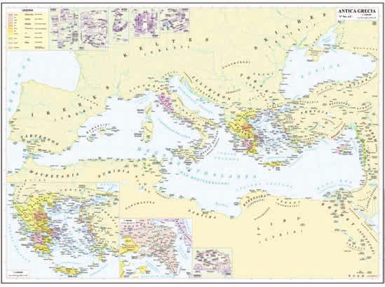 dimensioni cm 97x134 22,00 STV-I0827 ANTICA GRECIA - scala 1:3200000 - dimensioni cm 132x99 22,00