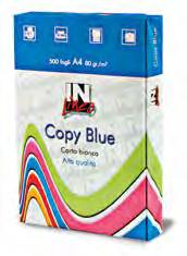 17001 cm 21x29,7 (A4) 5 18001 cm 29,7x42 (A3) 5 CARTA PER FOTORIPRODUTTORI COPY BLUE IN LINEA Risma 500 fogli, carta bianca da g 80 per fax, fotocopiatrici,