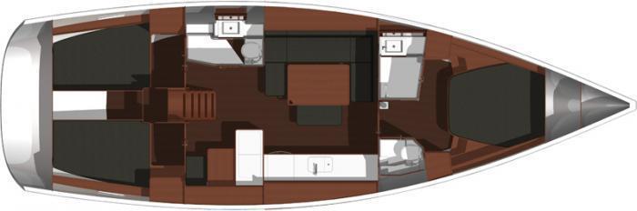 LA BARCA Nato dalla matita dello Studio Felci, il Dufour 450 Grand Large è sicuramente un riferimento assoluto nella sua categoria di fast cruiser: una barca progettata per essere veloce ma allo