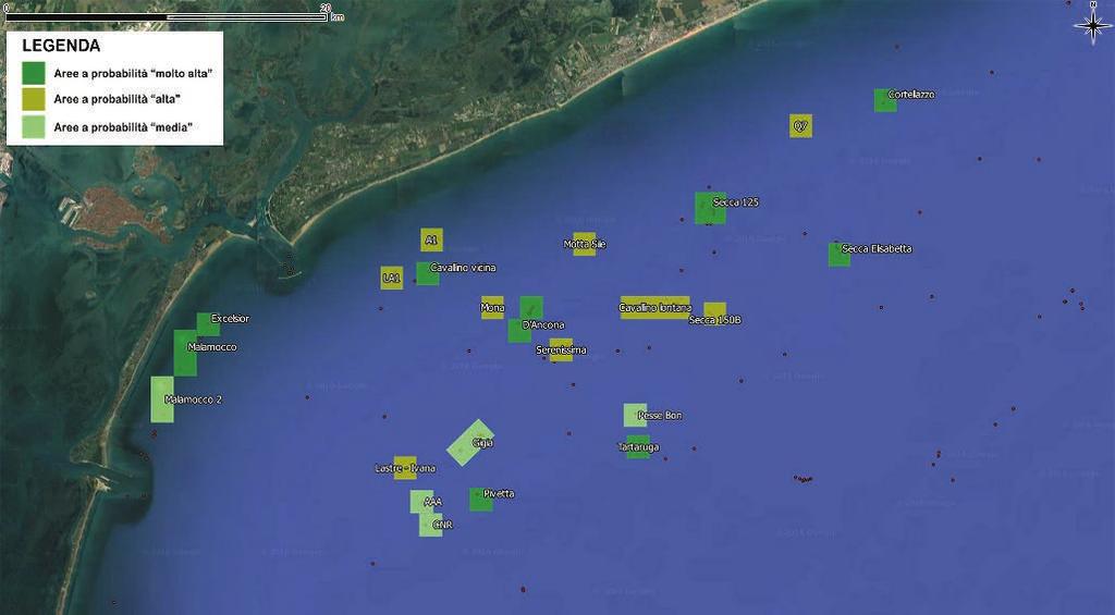 i questionari realizzati allo scopo, con cui si invitavano gli operatori della pesca e i divers locali a segnalare eventuali avvistamenti di reti abbandonate in mare e/o di probabili aree di fondale