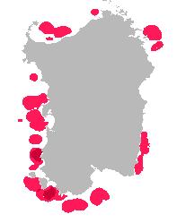 Le aree di deposizione si rinvengono in tutte le coste della Sardegna a profondità comprese tra 50-100 m (Figura 4) Figura 4 - Mappe delle principali spawning areas di Mullus barbatus nella GSA 11
