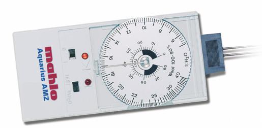 Grazie ad accessori speciali, Textometer DMB si può usare anche come strumento di misura della conduttività per il floccaggio elettrostatico. Igrometro + Aquarius AMZ-1 L igrometro tascabile.