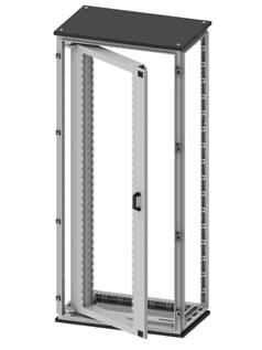 Telai rack 19'' per CQE e CAE Telaio rack 19" totale centrato, larghezza 800 mm 15,875 712,5 680 orizzontali tubolari sp. 20/10. Verniciato RAL 7035 bucciato.