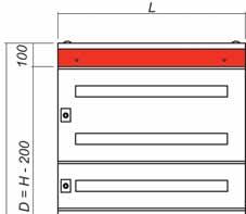 confezione da 1 pezzo completa di Larghezza armadio R5TOE60 600 R5TOE80 800