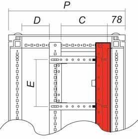 Modularità interna per armadi Montanti per pannelli modulari verniciati RAL 7035 nella