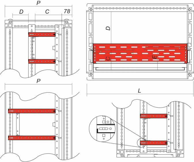 Modularità interna per armadi Divisorio orizzontale parziale e totale realizzato in lamiera zincata sendzimir 15/10.