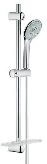 Duo 2 getti Rain, SmartRain GROHE SprayDimmer (per una precisa regolazione della portata 27 226 001 / DC1 set asta doccia completo asta doccia da 900mm manopola doccia Massage 110 vassoio portasapone