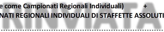 17/18 feb 18 sab/dom ANCONA INDOOR NAZ.LE CAMPIONATI ITALIANI ASSOLUTI INDOOR 18 feb 18 dom CENTOBUCHI STRADA REG.