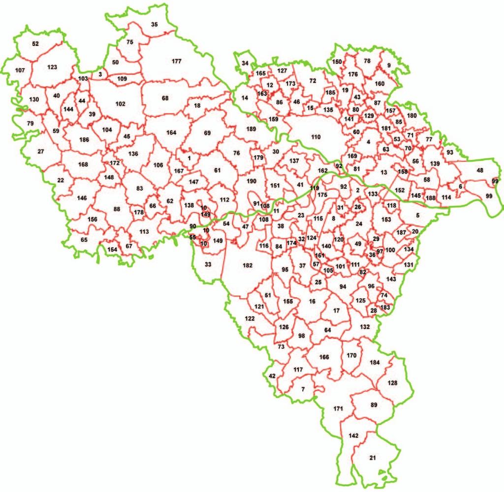 8 Rapporto sulla gestione dei Rifiuti Urbani anno 2006 FIGURA 1: il territorio della Provincia di Pavia con la localizzazione dei Comuni.
