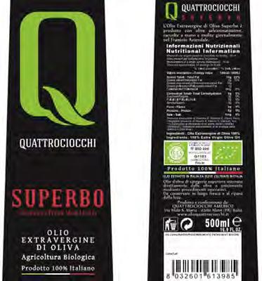 Sessione di marzo 2 Classificato Sezione Biologico 2 Classificato Sezione Biologici Superbo Quattrociocchi Americo Alatri (FR) Lazio t. 077 54 35 392 info@olioquattrociocchi.