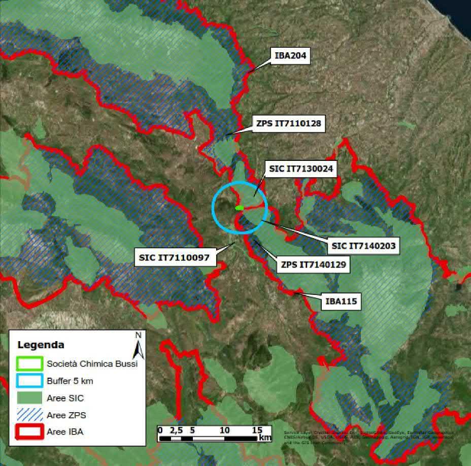 2. DESCRIZIONE DEI SITI NATURA 2000 Nell area limitrofa lo stabilimento industriale di proprietà Società Chimica Bussi sono presenti alcune aree appartenenti alla Rete Natura 2000 e habitat