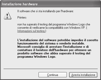 Nell finestr Menu d'instllzione fre li su Instllzione del driver di stmp. 11. Premere il pulsnte Online per vvire l'llinemento utomtio dell Testin di stmp.