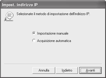 Se si olleg il vo USB o IEEE 1394 prim di instllre il driver dell stmpnte, è possiile he il driver non veng instllto orrettmente. 1. Nell finestr di Selezione dell'miente di onnessione fre li su Avnti nto ll'opzione per l Connessione dirett omputer-stmpnte.