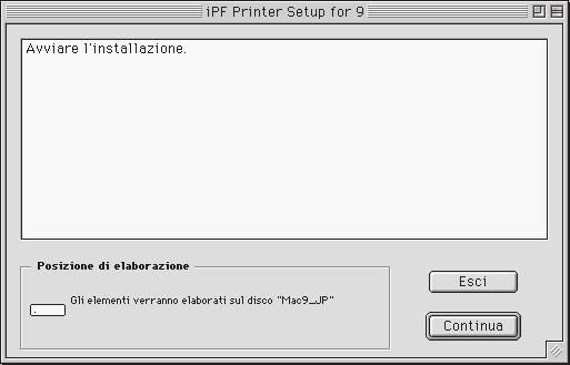 Configurzione del omputer (M OS 9) Instllzione del driver dell stmpnte 1. Inserire lo User Softwre CD-ROM fornito nell reltiv unità. Connessione del vo 1.