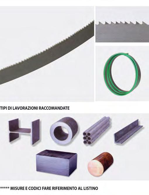 Form and type of toothing specially designed for cutting of beams, pipes, bundles of tubes, molded case, angular profiles, irons "L" irons "T".