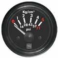 Pressure instruments with removable black plastic bezel for front or flush mounting (backpanel). Available in 0-3 bar, 0-5 bar, 0-8 bar, 0-10 bar, 0-24 bar and 0-25 bar ranges.