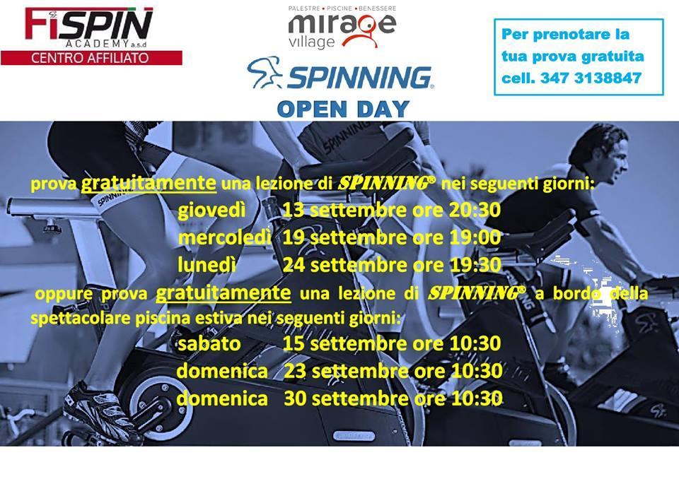 Studio Spinning 14,00 OPEN spinning OPEN spinning 19,00 Spinning dal 17/09 19,30 Spinning Spinning dal 17/09 dal 17/09 20,30 Spinning dal 4/09 Spinning dal 4/09 N.B.