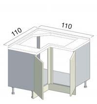 SOTTOLAVELLI H 87 P 61 LE BASI NON SONO COMPRENSIVE DI TOP LE BASI NON SONO COMPRENSIVE DI TOP sottolavello 1 anta sottolavello angolo L 110 1 anta cassone 105 E5010451/2 E5010601/2 141 147 163 175