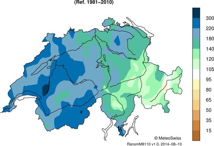 della temperatura mensile dalla norma Precipitazioni mensili (mm) Precipitazioni mensili in %