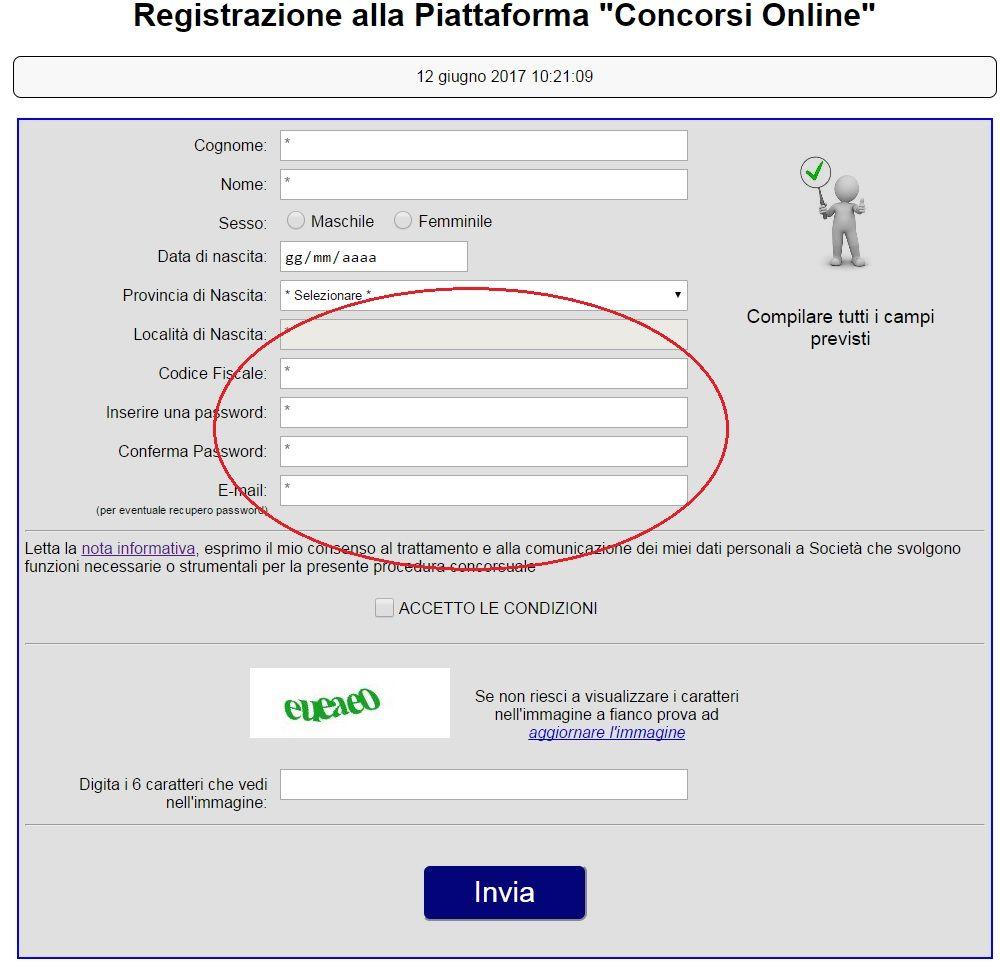 1. Registrazione al sistema L utente si collega al sito web dedicato alla selezione (www.gestioneconcorsipubblici.