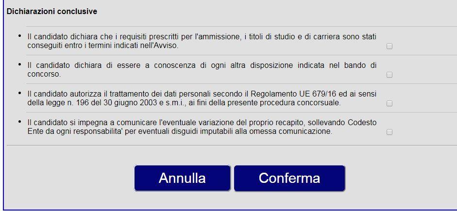 3. Conferma dati Cliccare il tasto Conferma per confermare i dati fig.