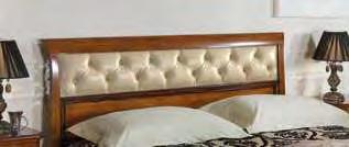 1150/180 Letto con testata intagliata Bed L.196 P.215 H.110 cm rete 180x200 Art.