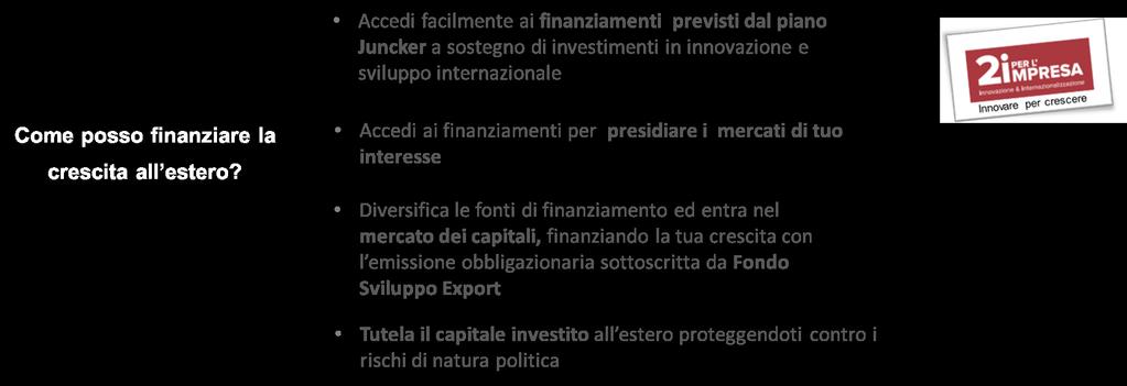 Finanziare la tua crescita internazionale