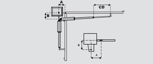 190 α α α α *not recommended AP424 / AP423 p 15 p 16 p 38 DIMENSIONI DELL ATTUATORE POSIZIONAMENTO DELL