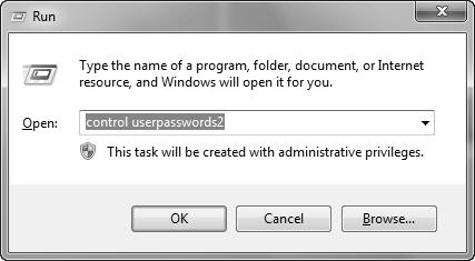 visualizzazione creata in precedenza. Procedere come segue: 1. Selezionare nel menu di avvio Windows il programma "Run" del gruppo di programmi "Accessories".