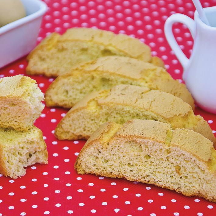 Ingredienti: Farina di Grano 00, Uova, Zucchero, Lievito Chimico, Aromi: Vanillina, Limone. Contiene: Glutine, Uova.