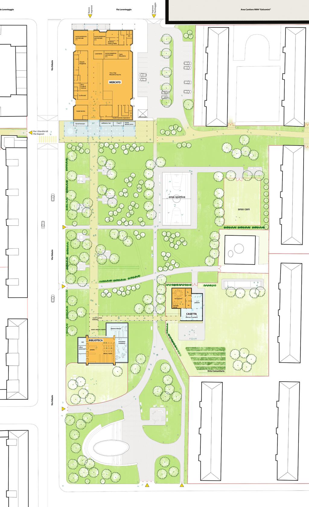 IL PARCO DI VIA ODAZIO PROGETTO.Nuovo giardino di via Odazio.Parco da vivere.spostamento area cani.valorizzazione area verde.potenziamento dell esistente.