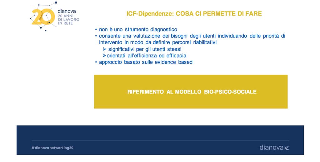 fine di programmare percorsi di recovery basati sulle evidenze.