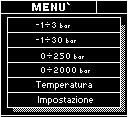 5. MENU PRINCIPALE MULTIMAN II Accendere lo strumento premendo il tasto ON, apparirà il Menu Principale di Fig.4, retroilluminato per pochi secondi per evitare di scaricare le batterie.