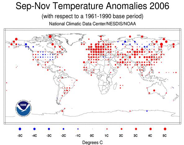 Evento meteorologico del mese di NOVEMBRE 2006 Il caldo record dell autunno 2006 (Serenella Saibanti e Roberto Barbiero) Il periodo da settembre a novembre è stato caratterizzato per gran parte dell