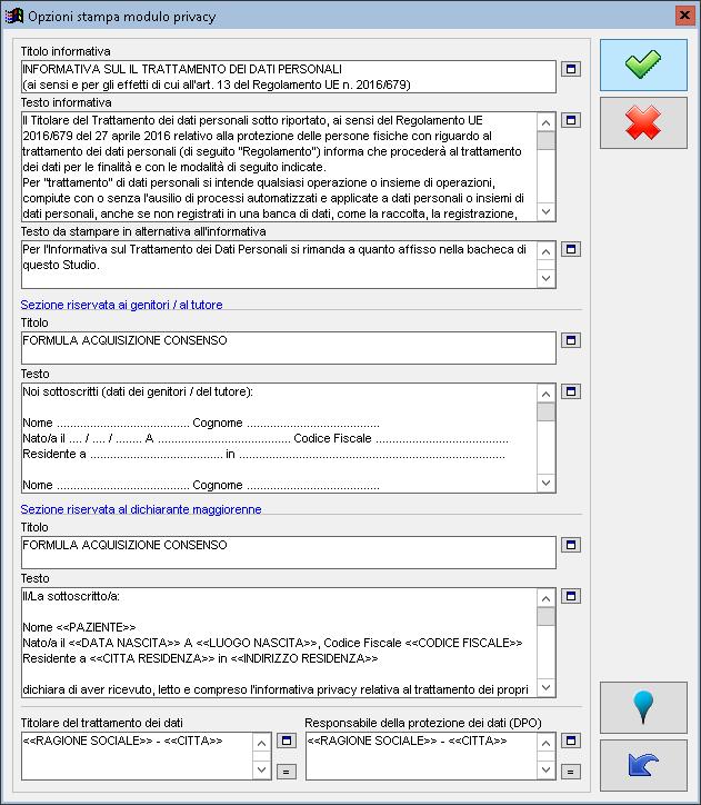 1 2 3 4 5 Facendo click con il pulsante destro del mouse sulle caselle da [1] a [5] si apre il seguente menu utile