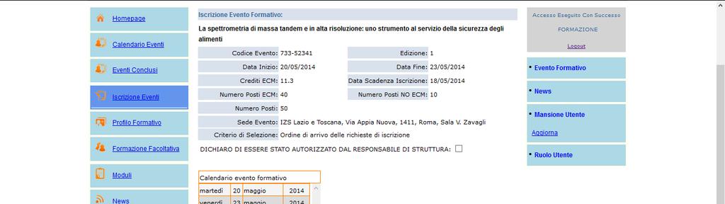 assegnati numero dei posti complessivi, ECM e NON ECM breve descrizione programma ed