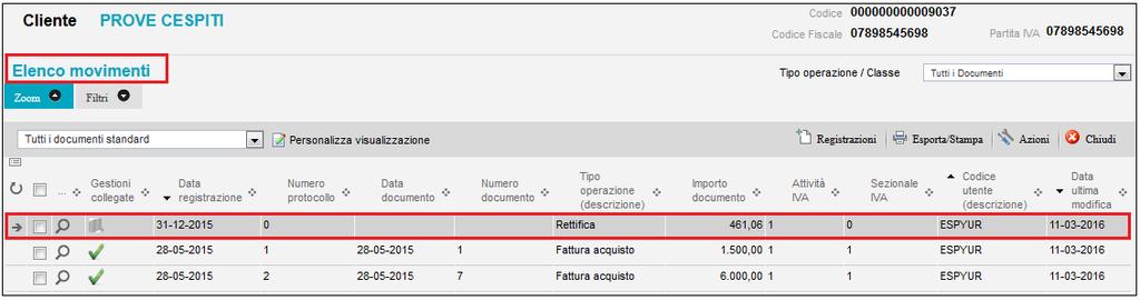 2) la Creazione automatica della scritture di rettifica per ammortamento degli esercizi esistenti in CONTABILITA' (Contabilità generale/elenco movimenti oppure BILANCIO Rettifiche).