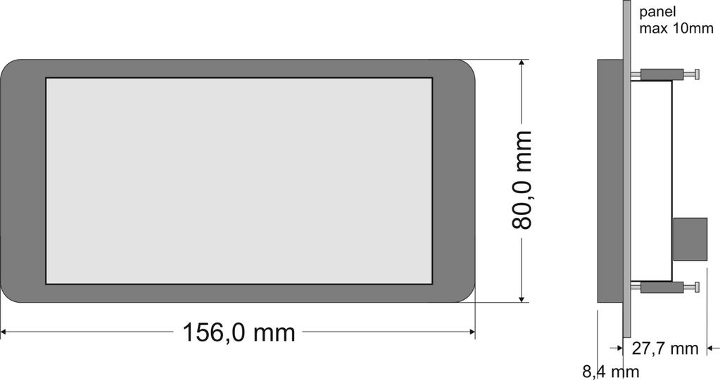 3. Installazione Hardware Nelle figure seguenti sono mostrate le dimensioni